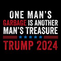 One ManS Garbage Is Another ManS Treasure Trump 2024 Proud To Be Garbage Drawstring Bag