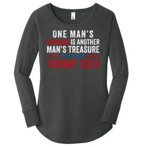 One ManS Garbage Is Another ManS Treasure Trump 2024 Proud To Be Garbage Women's Perfect Tri Tunic Long Sleeve Shirt