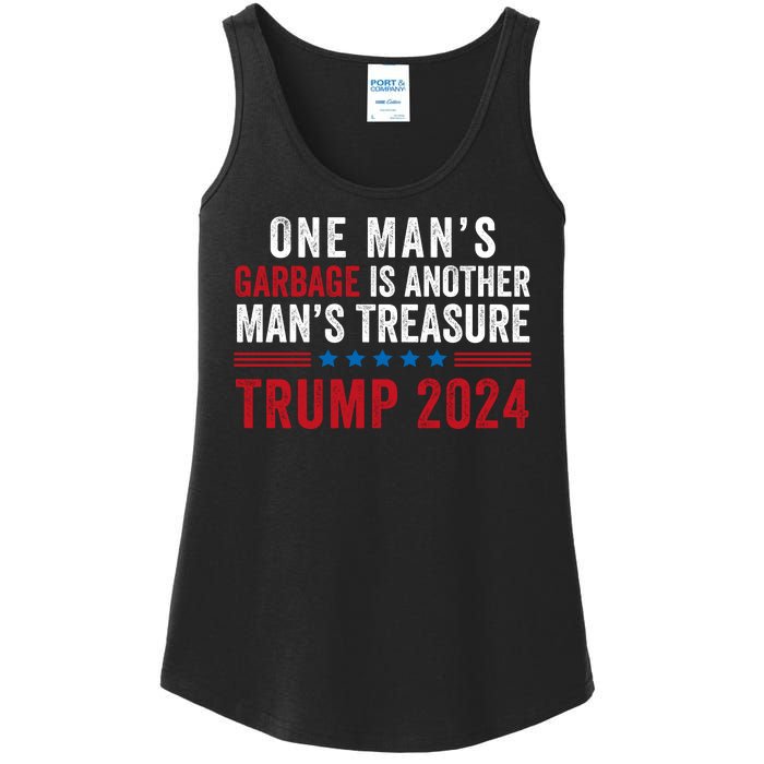 One ManS Garbage Is Another ManS Treasure Trump 2024 Proud To Be Garbage Ladies Essential Tank