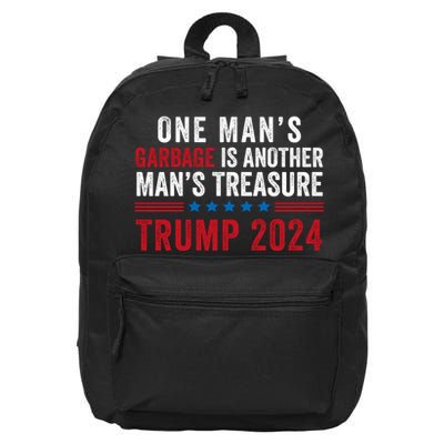 One ManS Garbage Is Another ManS Treasure Trump 2024 Proud To Be Garbage 16 in Basic Backpack