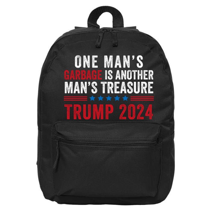 One ManS Garbage Is Another ManS Treasure Trump 2024 Proud To Be Garbage 16 in Basic Backpack