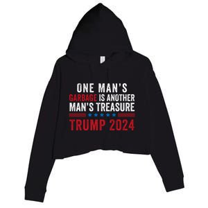 One ManS Garbage Is Another ManS Treasure Trump 2024 Proud To Be Garbage Crop Fleece Hoodie