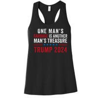 One ManS Garbage Is Another ManS Treasure Trump 2024 Proud To Be Garbage Women's Racerback Tank