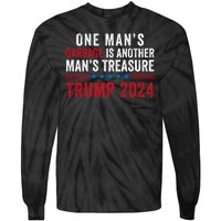 One ManS Garbage Is Another ManS Treasure Trump 2024 Proud To Be Garbage Tie-Dye Long Sleeve Shirt