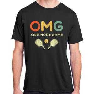 One More Game OMG Retro Pickleball Lover Ball Adult ChromaSoft Performance T-Shirt