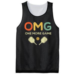 One More Game OMG Retro Pickleball Lover Ball Mesh Reversible Basketball Jersey Tank