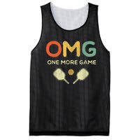 One More Game OMG Retro Pickleball Lover Ball Mesh Reversible Basketball Jersey Tank