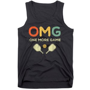 One More Game OMG Retro Pickleball Lover Ball Tank Top