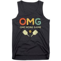 One More Game OMG Retro Pickleball Lover Ball Tank Top