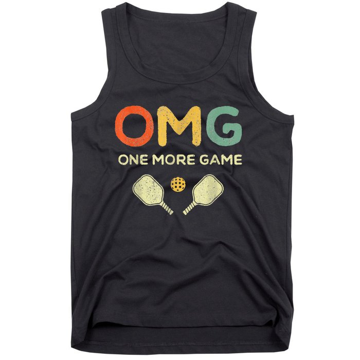 One More Game OMG Retro Pickleball Lover Ball Tank Top