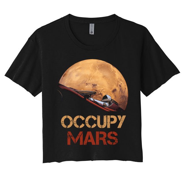 Occupy Mars Gift Women's Crop Top Tee