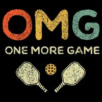 One More Game Omg Retro Funny Pickleball Lover Pickle Ball 16 in Basic Backpack