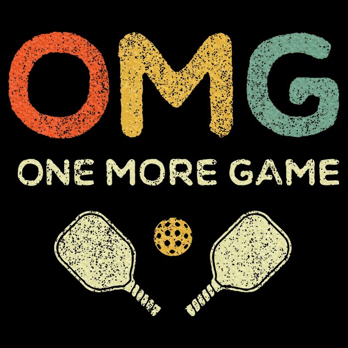 One More Game Omg Retro Funny Pickleball Lover Pickle Ball 16 in Basic Backpack