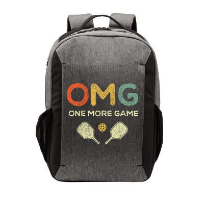 One More Game Omg Retro Funny Pickleball Lover Pickle Ball Vector Backpack