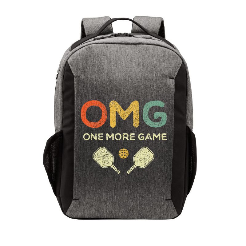 One More Game Omg Retro Funny Pickleball Lover Pickle Ball Vector Backpack