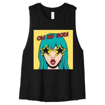 Oh My God Women's Racerback Cropped Tank