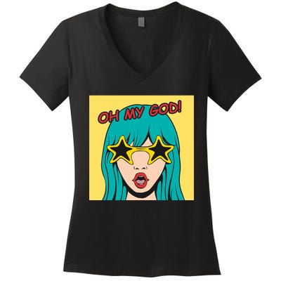 Oh My God Women's V-Neck T-Shirt