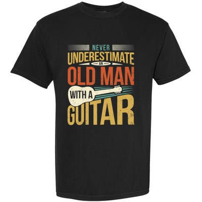 Old Man Guitar Player Saying Father Grandpa Man Guitarist Garment-Dyed Heavyweight T-Shirt