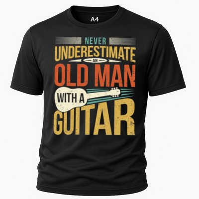 Old Man Guitar Player Saying Father Grandpa Man Guitarist Performance Shirt