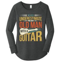 Old Man Guitar Player Saying Father Grandpa Man Guitarist Women's Perfect Tri Tunic Long Sleeve Shirt