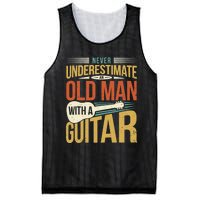 Old Man Guitar Player Saying Father Grandpa Man Guitarist Mesh Reversible Basketball Jersey Tank