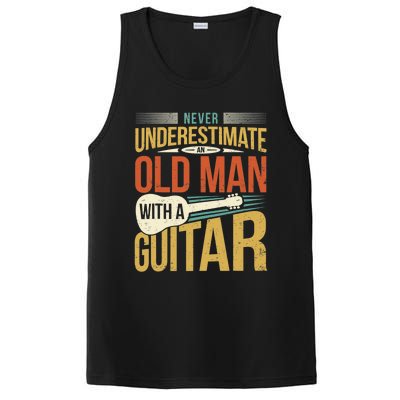 Old Man Guitar Player Saying Father Grandpa Man Guitarist PosiCharge Competitor Tank