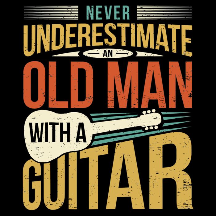 Old Man Guitar Player Saying Father Grandpa Man Guitarist Zip Tote Bag
