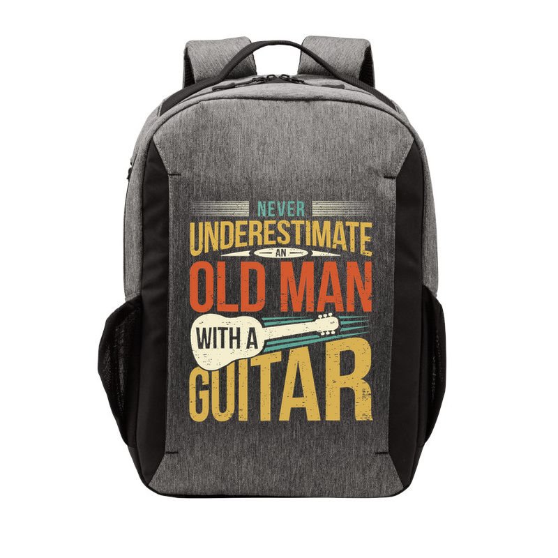 Old Man Guitar Player Saying Father Grandpa Man Guitarist Vector Backpack