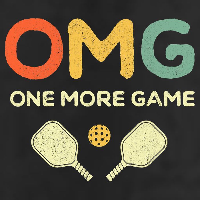One More Game OMG Retro Funny Pickleball Lover Pickle Ball Cool Comfort Performance Bucket Hat