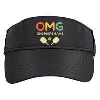 One More Game OMG Retro Funny Pickleball Lover Pickle Ball Adult Drive Performance Visor