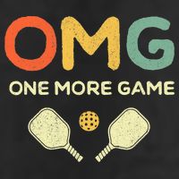 One More Game OMG Retro Funny Pickleball Lover Pickle Ball Adult Drive Performance Visor