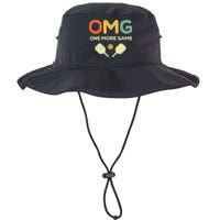One More Game OMG Retro Funny Pickleball Lover Pickle Ball Bucket Hat