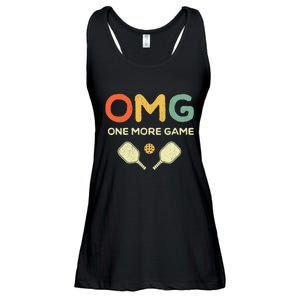 One More Game OMG Retro Funny Pickleball Lover Pickle Ball Ladies Essential Flowy Tank