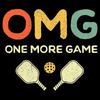 One More Game OMG Retro Funny Pickleball Lover Pickle Ball Sustainable Beanie
