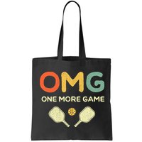 One More Game OMG Retro Funny Pickleball Lover Pickle Ball Bag