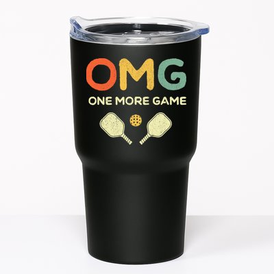 One More Game OMG Retro Funny Pickleball Lover Pickle Ball Tumbler