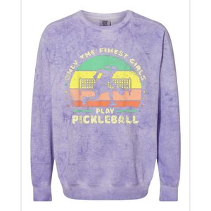 One More Game OMG Retro Funny Pickleball Lover Colorblast Crewneck Sweatshirt