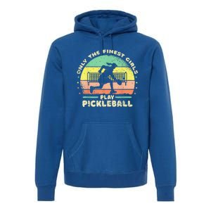 One More Game OMG Retro Funny Pickleball Lover Premium Hoodie