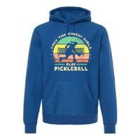 One More Game OMG Retro Funny Pickleball Lover Premium Hoodie