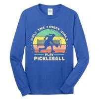 One More Game OMG Retro Funny Pickleball Lover Tall Long Sleeve T-Shirt