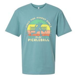 One More Game OMG Retro Funny Pickleball Lover Sueded Cloud Jersey T-Shirt