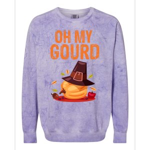 Oh My Gourd Funny Thanksgiving Gift Funny Gift Colorblast Crewneck Sweatshirt