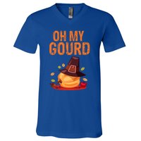 Oh My Gourd Funny Thanksgiving Gift Funny Gift V-Neck T-Shirt