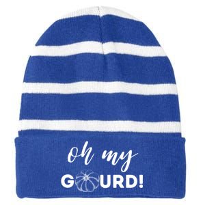 Oh My Gourd! Gift Striped Beanie with Solid Band