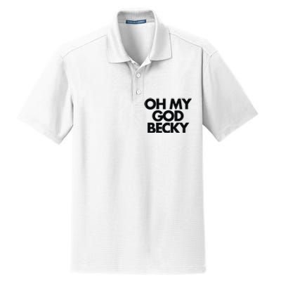 Oh My God Becky Dry Zone Grid Polo