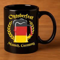 Oktoberfest Munich Germany Flag Mug 11oz C Handle Ceramic Mug