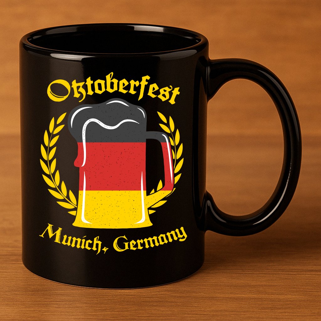 Oktoberfest Munich Germany Flag Mug 11oz C Handle Ceramic Mug