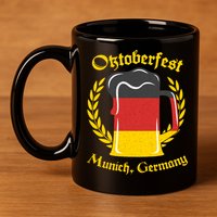 Oktoberfest Munich Germany Flag Mug 11oz C Handle Ceramic Mug