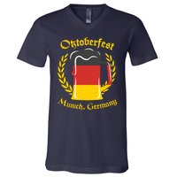 Oktoberfest Munich Germany Flag Mug V-Neck T-Shirt