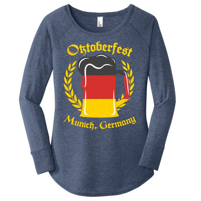 Oktoberfest Munich Germany Flag Mug Women's Perfect Tri Tunic Long Sleeve Shirt